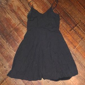 Forever 21 black dress with small white polkadots